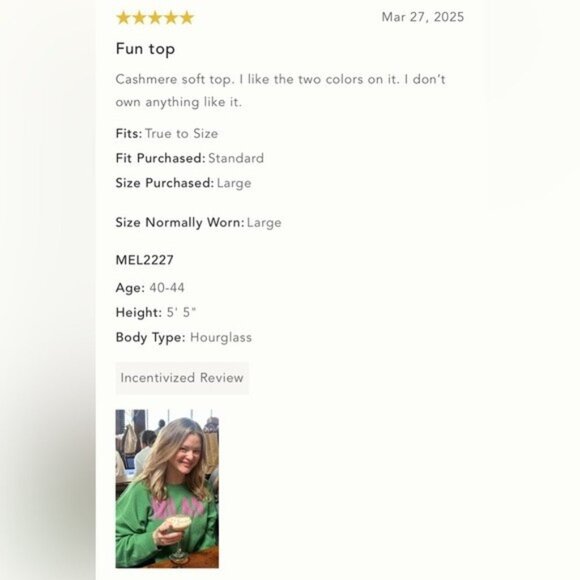 NWT Size XL -  Anthropologie 100% Cashmere Milan Sweater in Green (NWT US$ 180) - Picture 6 of 16